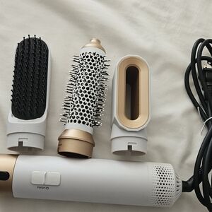 Gold and White Hair Styling Tool Set